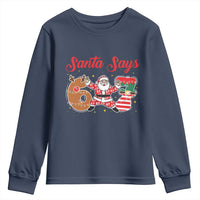 Funny Santa Says Six Seven Meme Youth Sweatshirt Holiday Gift For Gen Z - Wonder Print Shop