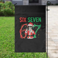 Funny Santa Skeleton Says Six Seven Garden Flag Christmas Meme Gift - Wonder Print Shop