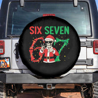 Funny Santa Skeleton Says Six Seven Spare Tire Cover Christmas Meme Gift - Wonder Print Shop