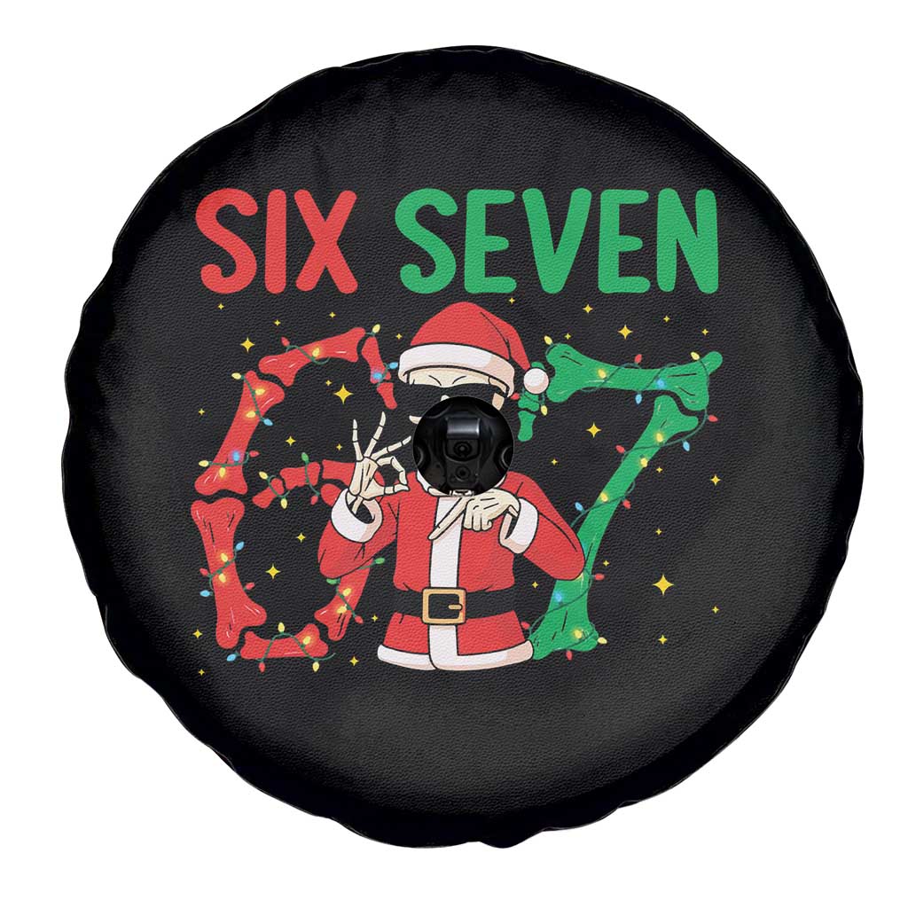 Funny Santa Skeleton Says Six Seven Spare Tire Cover Christmas Meme Gift - Wonder Print Shop