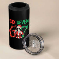 Funny Santa Skeleton Says Six Seven 4 in 1 Can Cooler Tumbler Christmas Meme Gift - Wonder Print Shop