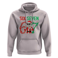 Funny Santa Skeleton Says Six Seven Hoodie Christmas Meme Gift - Wonder Print Shop