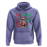 Funny Santa Skeleton Says Six Seven Hoodie Christmas Meme Gift - Wonder Print Shop