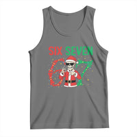 Funny Santa Skeleton Says Six Seven Tank Top Christmas Meme Gift - Wonder Print Shop