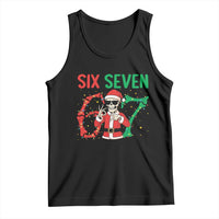 Funny Santa Skeleton Says Six Seven Tank Top Christmas Meme Gift - Wonder Print Shop
