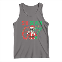 Funny Santa Skeleton Says Six Seven Tank Top Christmas Meme Gift - Wonder Print Shop