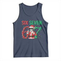 Funny Santa Skeleton Says Six Seven Tank Top Christmas Meme Gift - Wonder Print Shop