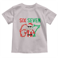 Funny Santa Skeleton Says Six Seven Toddler T Shirt Christmas Meme Gift - Wonder Print Shop