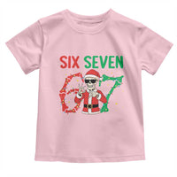 Funny Santa Skeleton Says Six Seven Toddler T Shirt Christmas Meme Gift - Wonder Print Shop