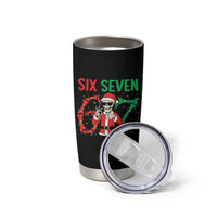 Funny Santa Skeleton Says Six Seven Tumbler Cup Christmas Meme Gift - Wonder Print Shop