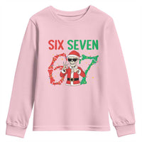 Funny Santa Skeleton Says Six Seven Youth Sweatshirt Christmas Meme Gift - Wonder Print Shop