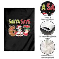 Funny Sant Goose Says Six Seven Garden Flag Christmas Gift For Gen Z - Wonder Print Shop