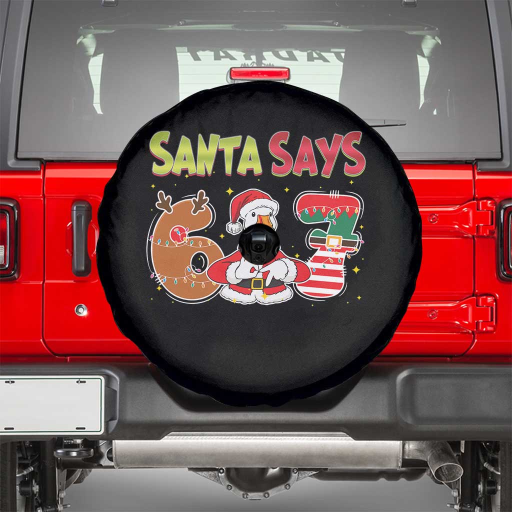 Funny Sant Goose Says Six Seven Spare Tire Cover Christmas Gift For Gen Z - Wonder Print Shop