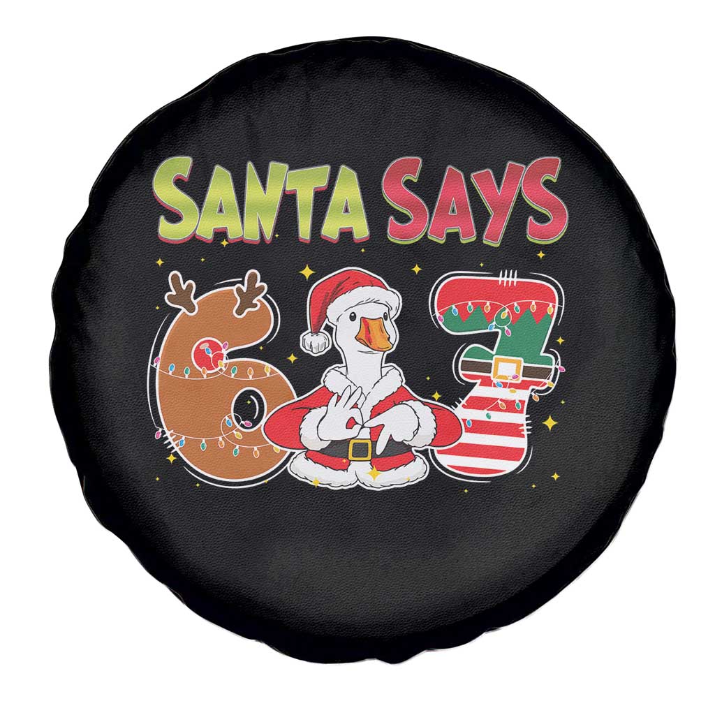 Funny Sant Goose Says Six Seven Spare Tire Cover Christmas Gift For Gen Z - Wonder Print Shop