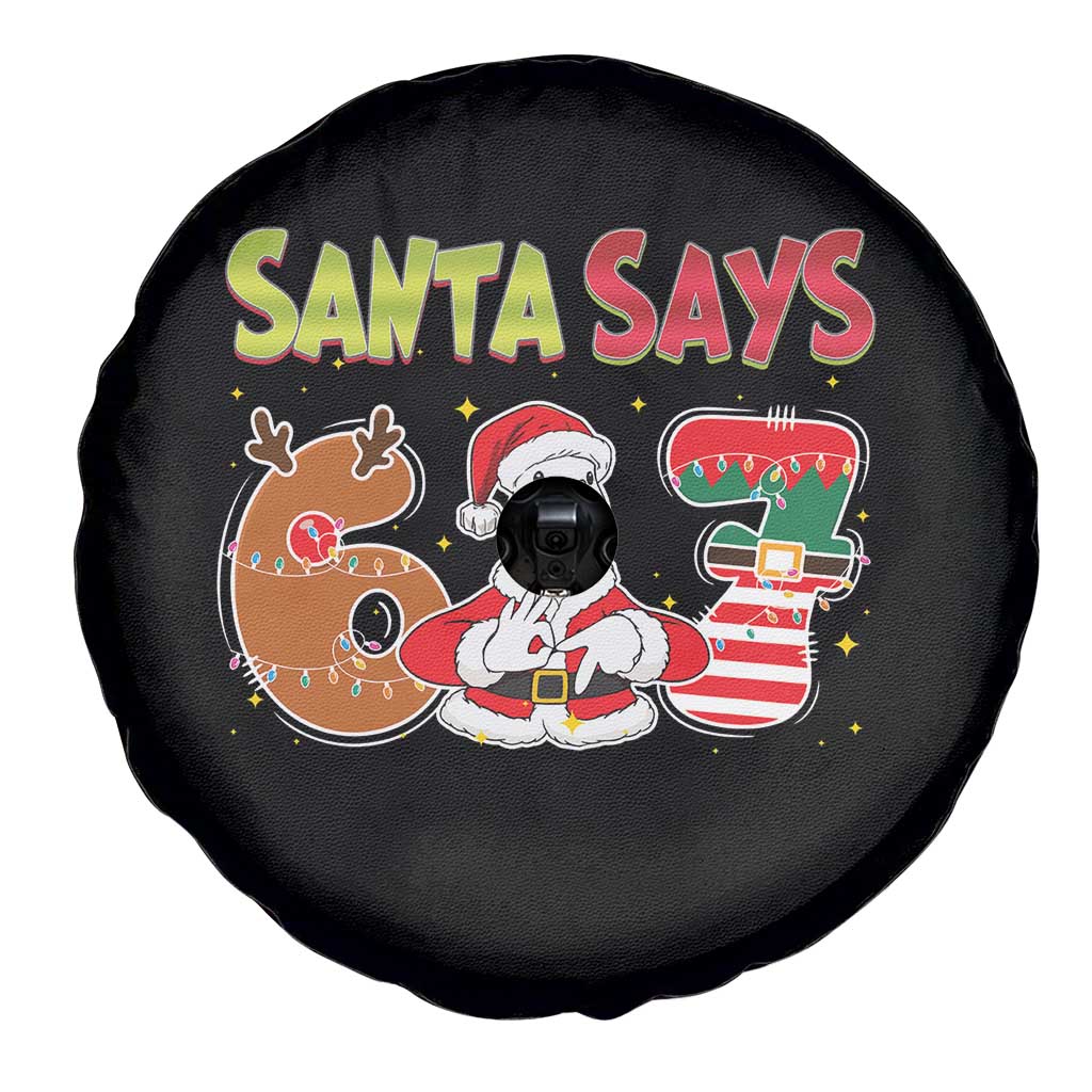 Funny Sant Goose Says Six Seven Spare Tire Cover Christmas Gift For Gen Z - Wonder Print Shop