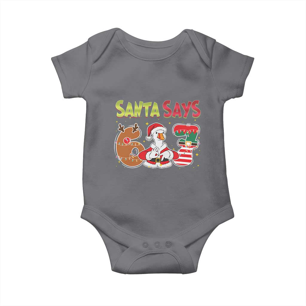 Funny Sant Goose Says Six Seven Baby Onesie Christmas Gift For Gen Z - Wonder Print Shop