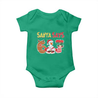 Funny Sant Goose Says Six Seven Baby Onesie Christmas Gift For Gen Z - Wonder Print Shop