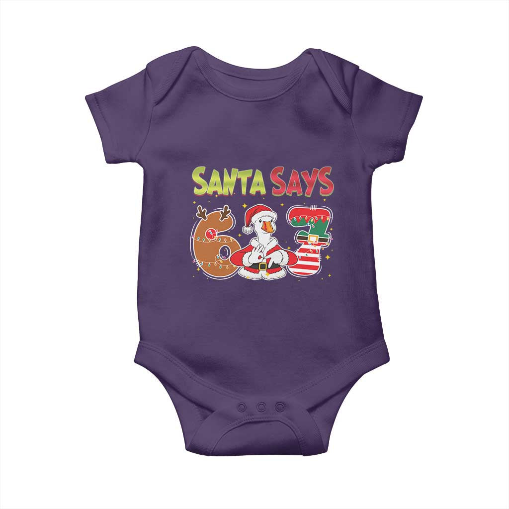 Funny Sant Goose Says Six Seven Baby Onesie Christmas Gift For Gen Z - Wonder Print Shop