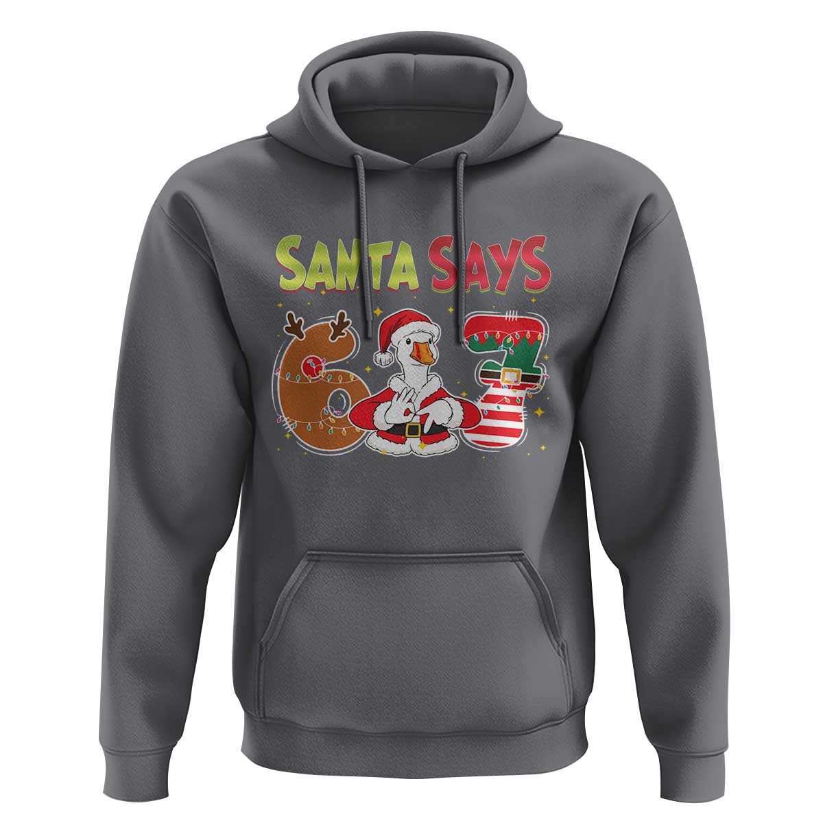 Funny Sant Goose Says Six Seven Hoodie Christmas Gift For Gen Z - Wonder Print Shop