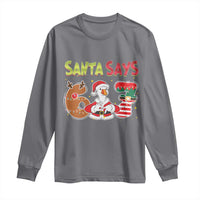 Funny Sant Goose Says Six Seven Long Sleeve Shirt Christmas Gift For Gen Z - Wonder Print Shop