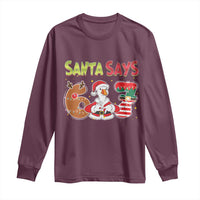 Funny Sant Goose Says Six Seven Long Sleeve Shirt Christmas Gift For Gen Z - Wonder Print Shop