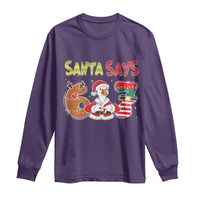 Funny Sant Goose Says Six Seven Long Sleeve Shirt Christmas Gift For Gen Z - Wonder Print Shop