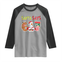 Funny Sant Goose Says Six Seven Raglan Shirt Christmas Gift For Gen Z - Wonder Print Shop