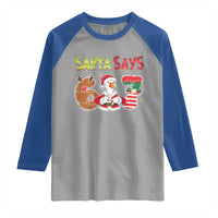 Funny Sant Goose Says Six Seven Raglan Shirt Christmas Gift For Gen Z - Wonder Print Shop