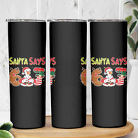 Funny Sant Goose Says Six Seven Skinny Tumbler Christmas Gift For Gen Z - Wonder Print Shop