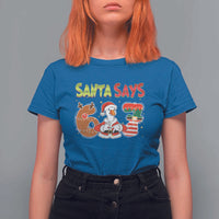 Funny Sant Goose Says Six Seven T Shirt For Women Christmas Gift For Gen Z - Wonder Print Shop