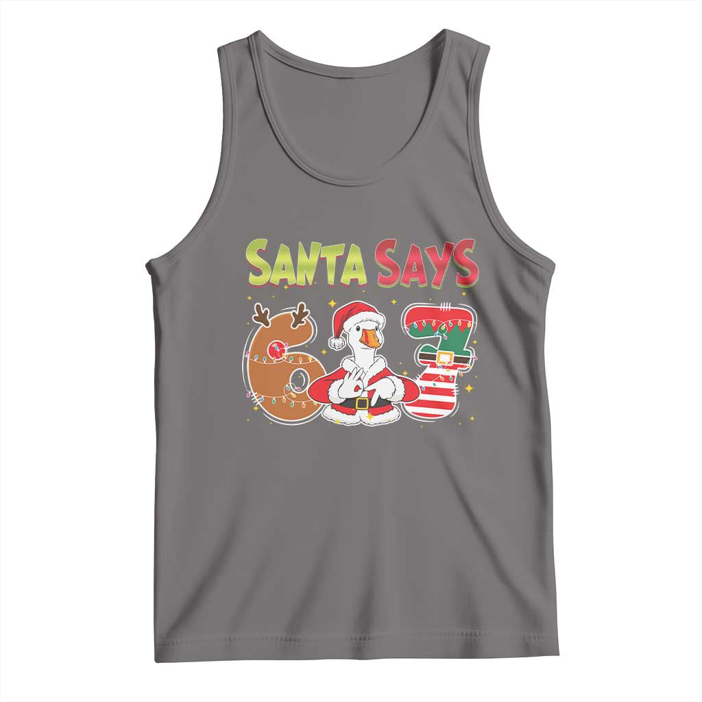 Funny Sant Goose Says Six Seven Tank Top Christmas Gift For Gen Z - Wonder Print Shop