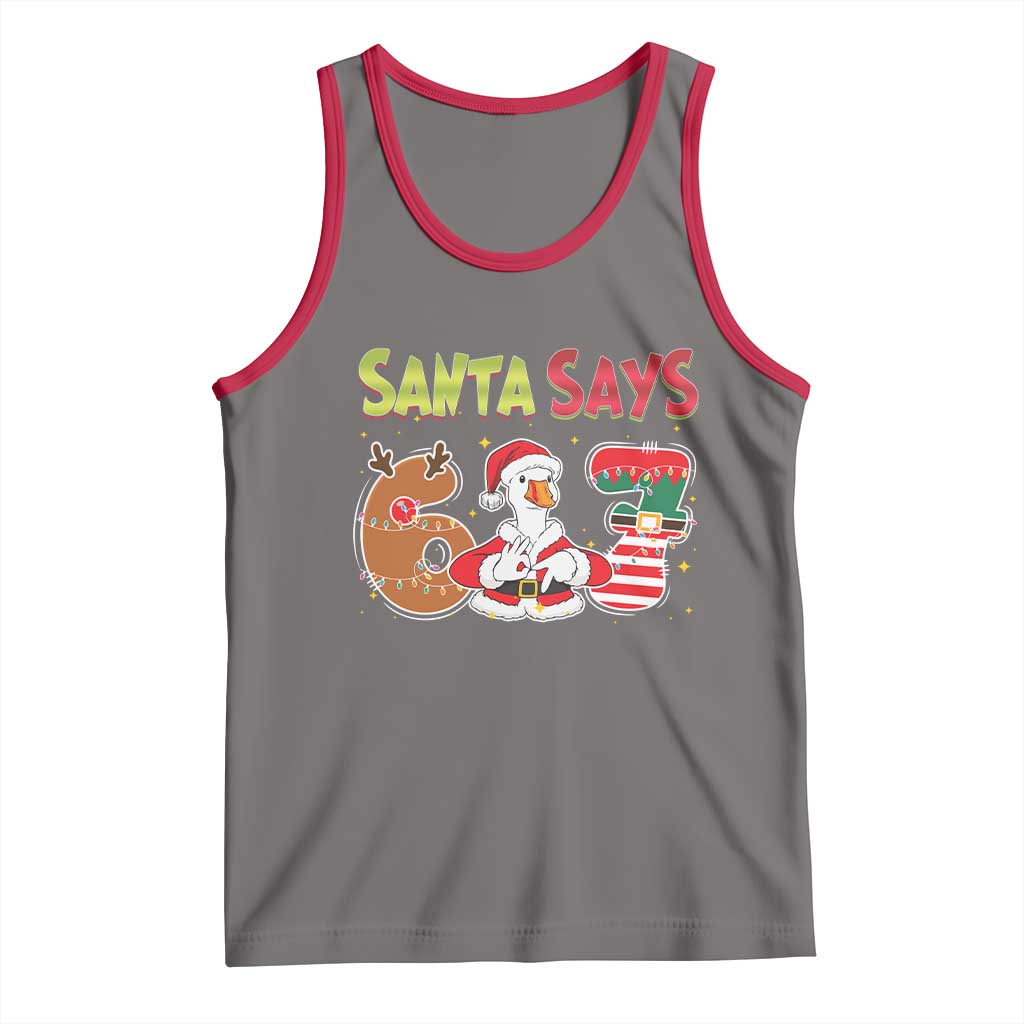 Funny Sant Goose Says Six Seven Tank Top Christmas Gift For Gen Z - Wonder Print Shop
