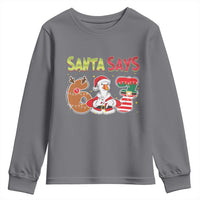 Funny Sant Goose Says Six Seven Youth Sweatshirt Christmas Gift For Gen Z - Wonder Print Shop