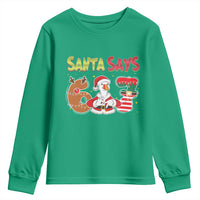 Funny Sant Goose Says Six Seven Youth Sweatshirt Christmas Gift For Gen Z - Wonder Print Shop