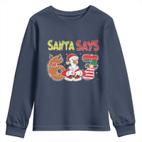 Funny Sant Goose Says Six Seven Youth Sweatshirt Christmas Gift For Gen Z - Wonder Print Shop