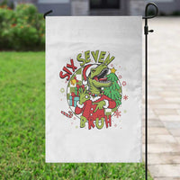 Funny Christmas Dinosaur Lover Gift Garden Flag Trending Six Seven Bruh - Wonder Print Shop