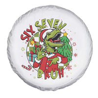 Funny Christmas Dinosaur Lover Gift Spare Tire Cover Trending Six Seven Bruh - Wonder Print Shop