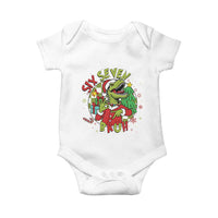 Funny Christmas Dinosaur Lover Gift Baby Onesie Trending Six Seven Bruh - Wonder Print Shop