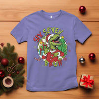 Funny Christmas Dinosaur Lover Gift T Shirt Trending Six Seven Bruh - Wonder Print Shop
