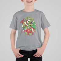 Funny Christmas Dinosaur Lover Gift T Shirt For Kid Trending Six Seven Bruh - Wonder Print Shop
