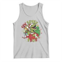 Funny Christmas Dinosaur Lover Gift Tank Top Trending Six Seven Bruh - Wonder Print Shop