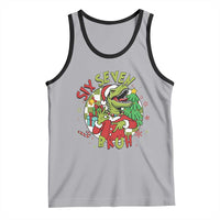 Funny Christmas Dinosaur Lover Gift Tank Top Trending Six Seven Bruh - Wonder Print Shop