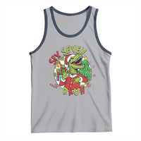 Funny Christmas Dinosaur Lover Gift Tank Top Trending Six Seven Bruh - Wonder Print Shop