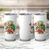Funny Christmas Dinosaur Lover Gift Tumbler Cup Trending Six Seven Bruh - Wonder Print Shop