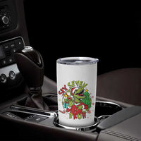 Funny Christmas Dinosaur Lover Gift Tumbler Cup Trending Six Seven Bruh - Wonder Print Shop