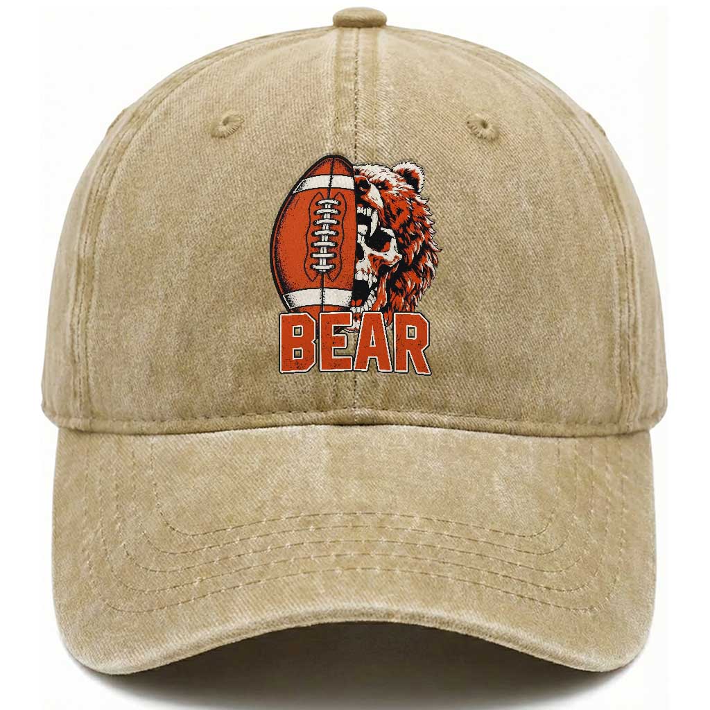 CFB Kings Washed Cotton Baseball Cap Bear Skull Gothic Fan Gift