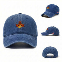 Football Rival Gift Washed Cotton Baseball Cap Funny Br Eating CHZ