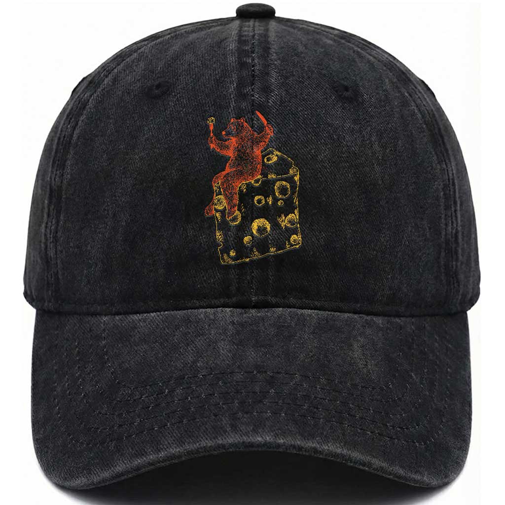 BR Eating CHZ Washed Cotton Baseball Cap Funny Football Rival Gift