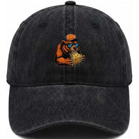 Funny Br Eating CHZ Joke Game Day Washed Cotton Baseball Cap Gift For Football Lovers