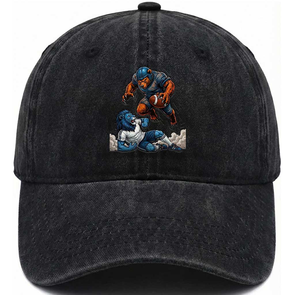 Fierce Br Defeating Lio Washed Cotton Baseball Cap Gift For Football Lovers
